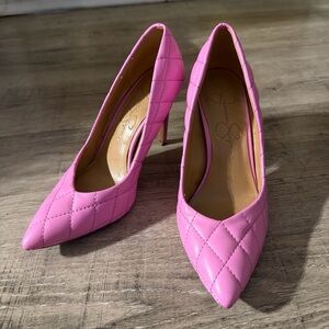 Jessica Simpson Quilted Pink Heels